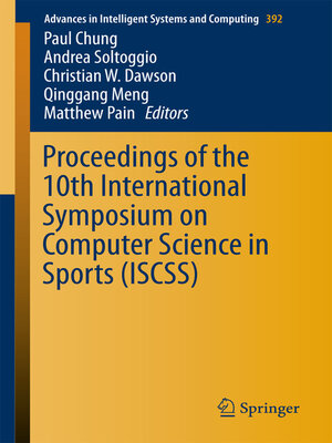 cover image of Proceedings of the 10th International Symposium on Computer Science in Sports (ISCSS)